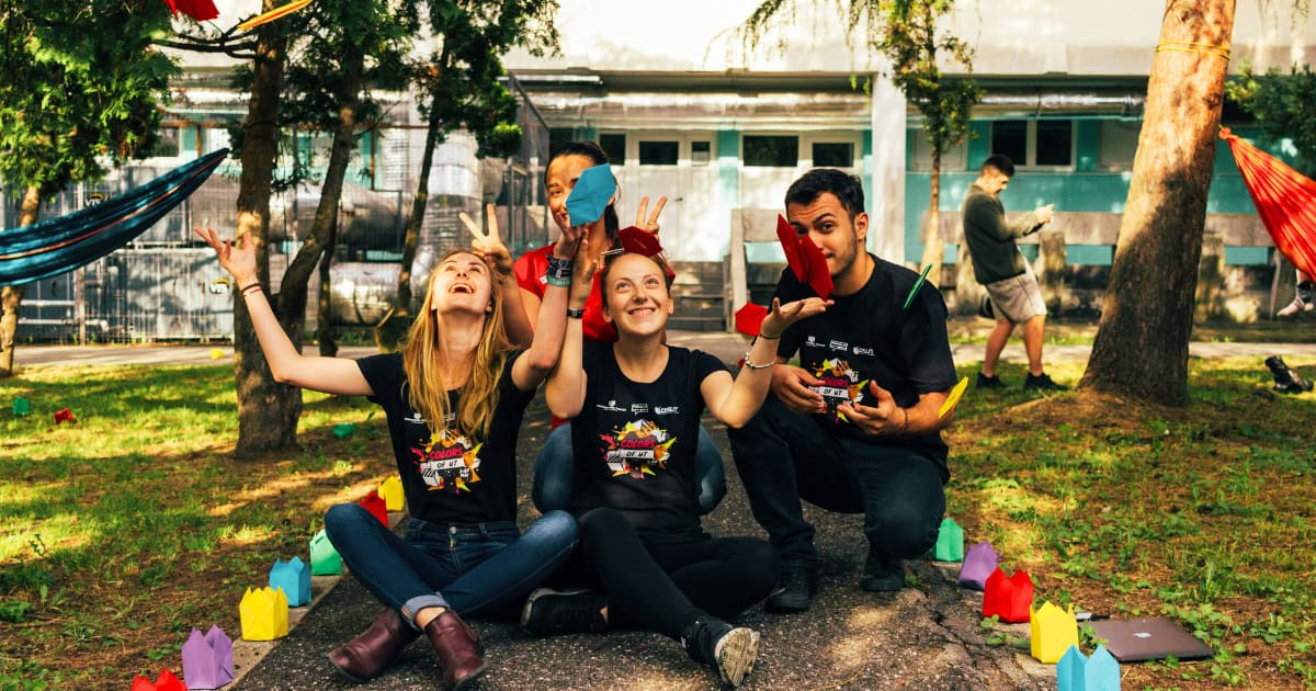 A group of student having an extracurricular activities inside an Ivy League college campus.