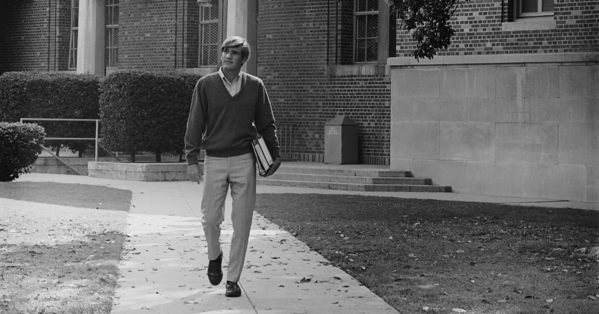 A vintage college campus image, symbolizing historical beginnings of early decision processes.