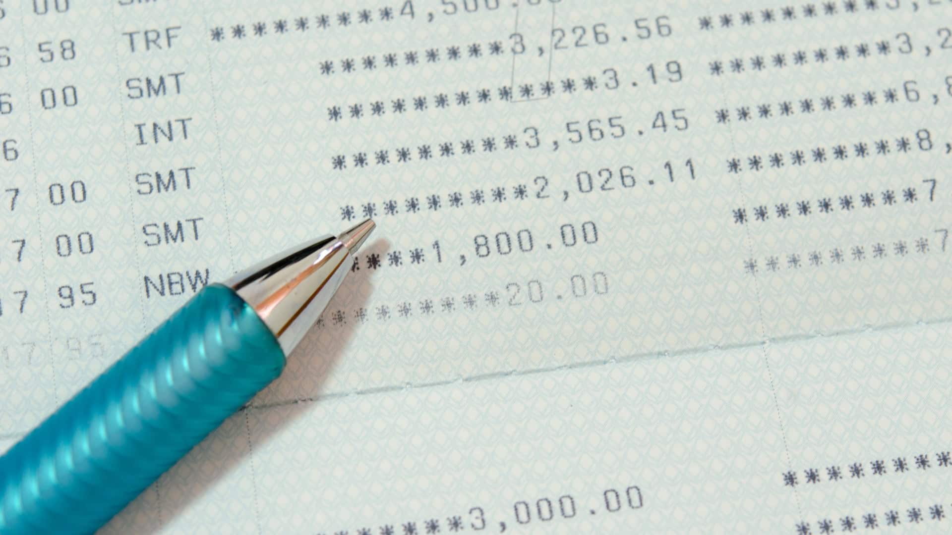 bank statement of a college student