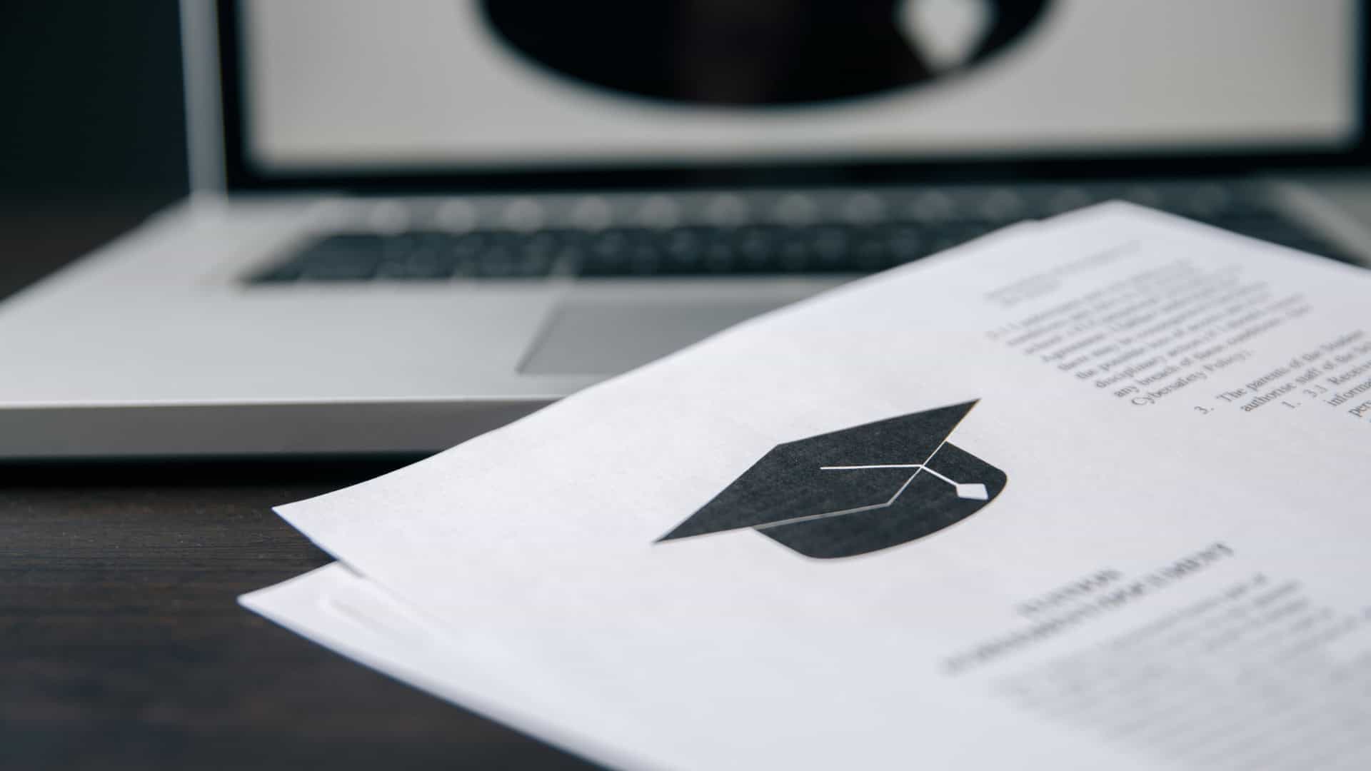 college application form lying on a table