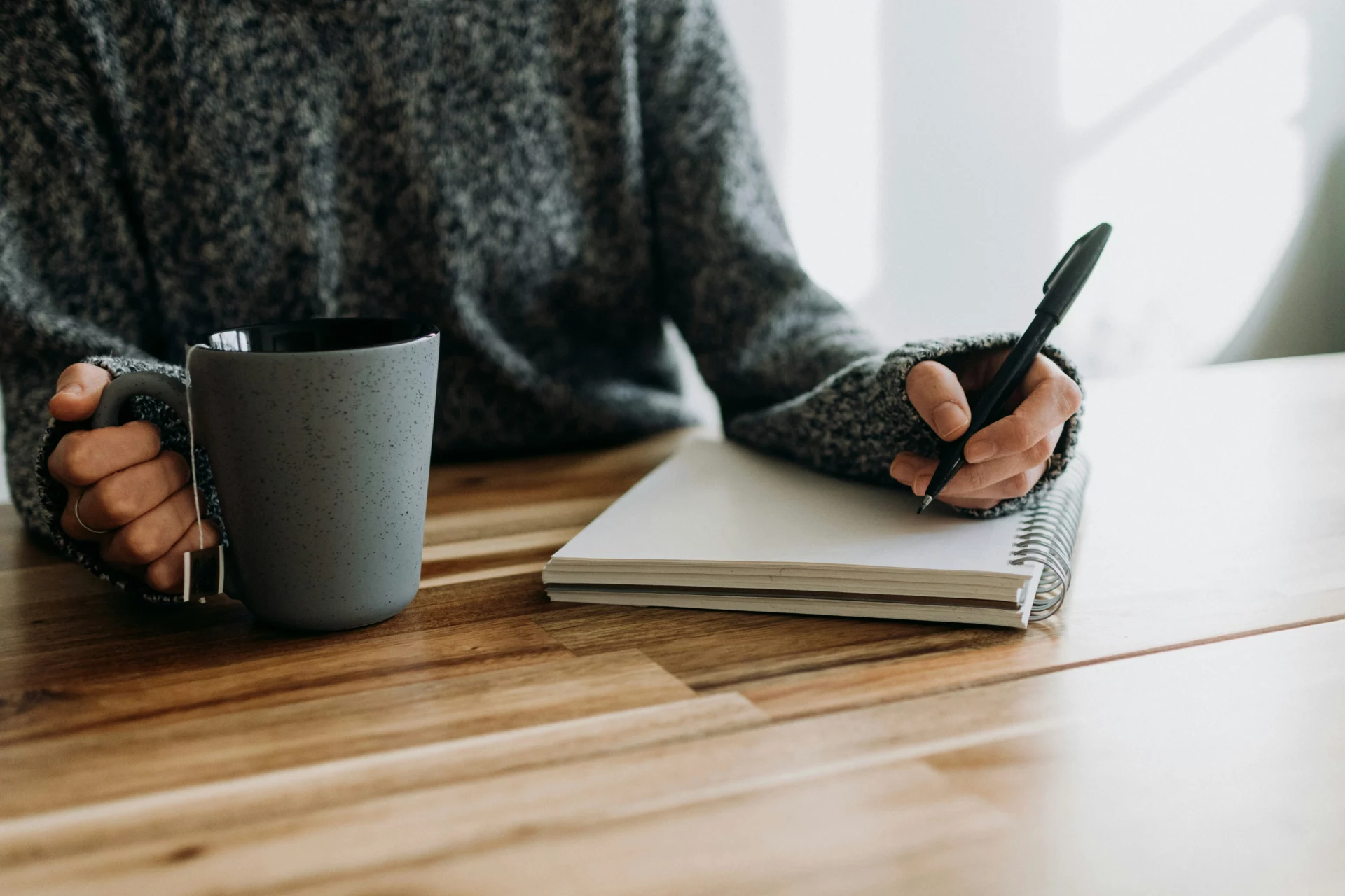 A student drafting an essay