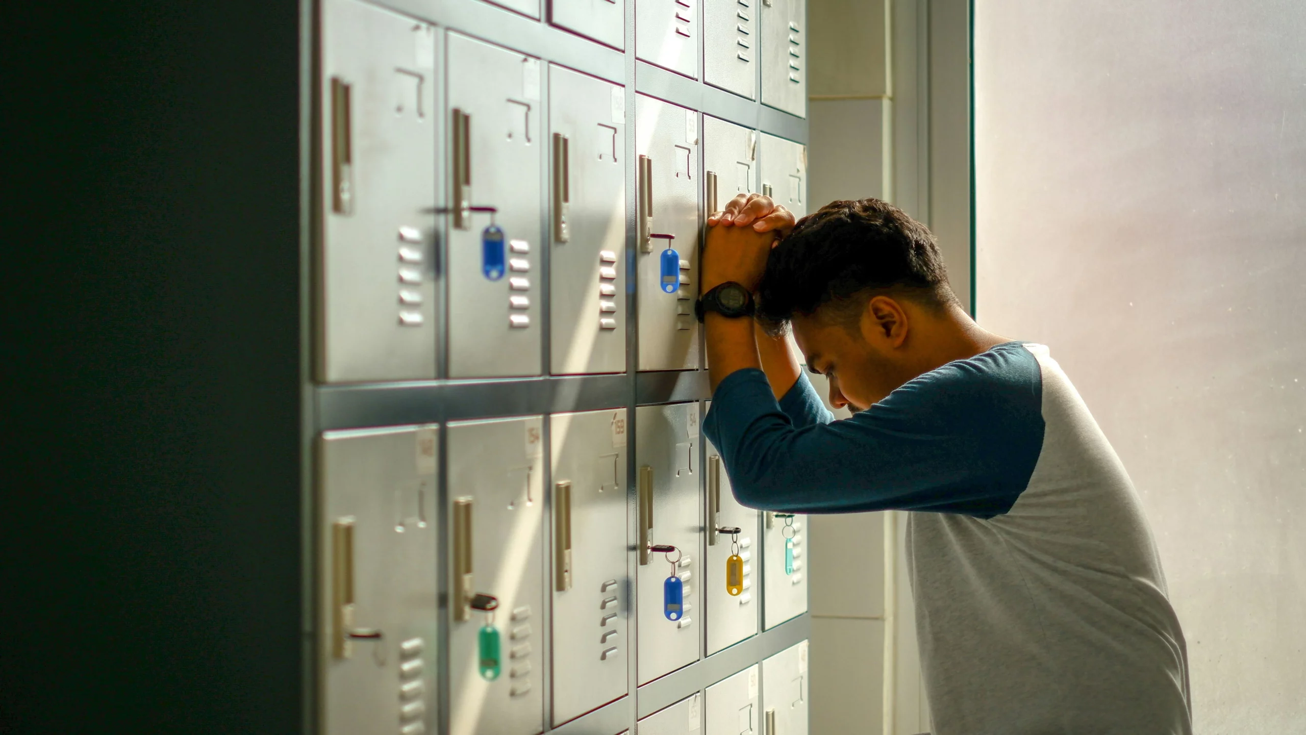 A sad student who encountered financial aid scam